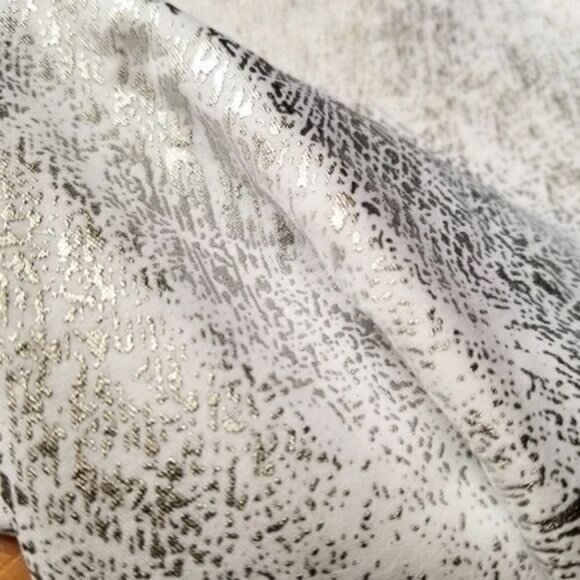 CARMEN Marc Valvo Wild Story Silver Foil Surplus 1 Piece Bathing Swim Suit Sz 8 - Picture 3 of 5